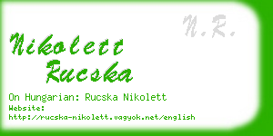 nikolett rucska business card